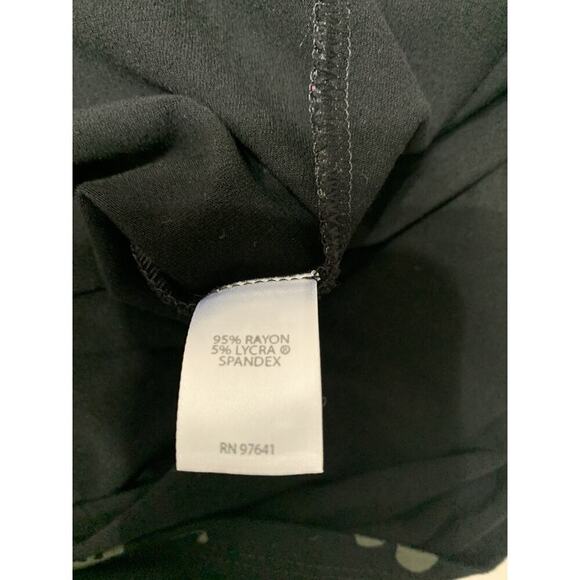 J Jill Wearever Collection Midi Dress Small Black FLoral Long Sleeve Ponte Knit - Picture 9 of 10